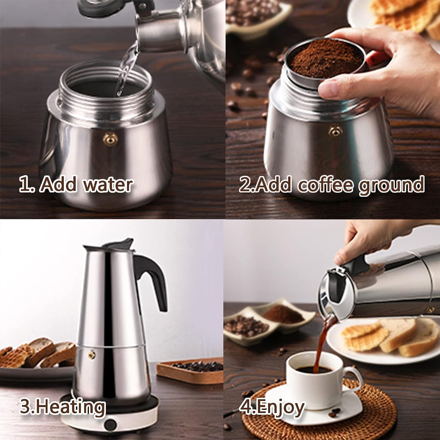 4/6/9 tazze Moka Pot Caffe Mac - Coffee Equipment Set recensione e prezzo